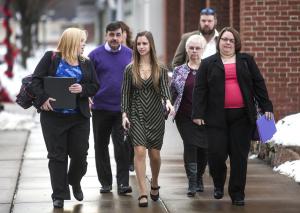 Troy LaFerrara's family arrive at the Northumberland County courthouse on December 20th 2013
